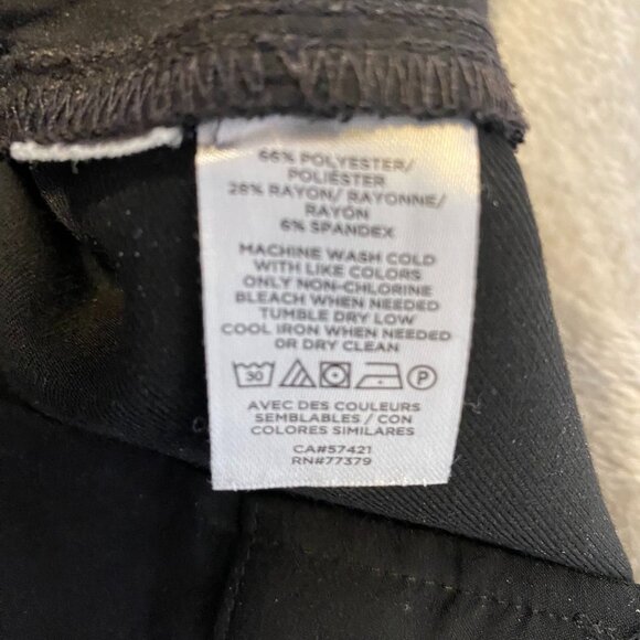 Ann Taylor Petite Women's Pants 8P Black Slim Fit Ankle Polyester Blend - Picture 7 of 8